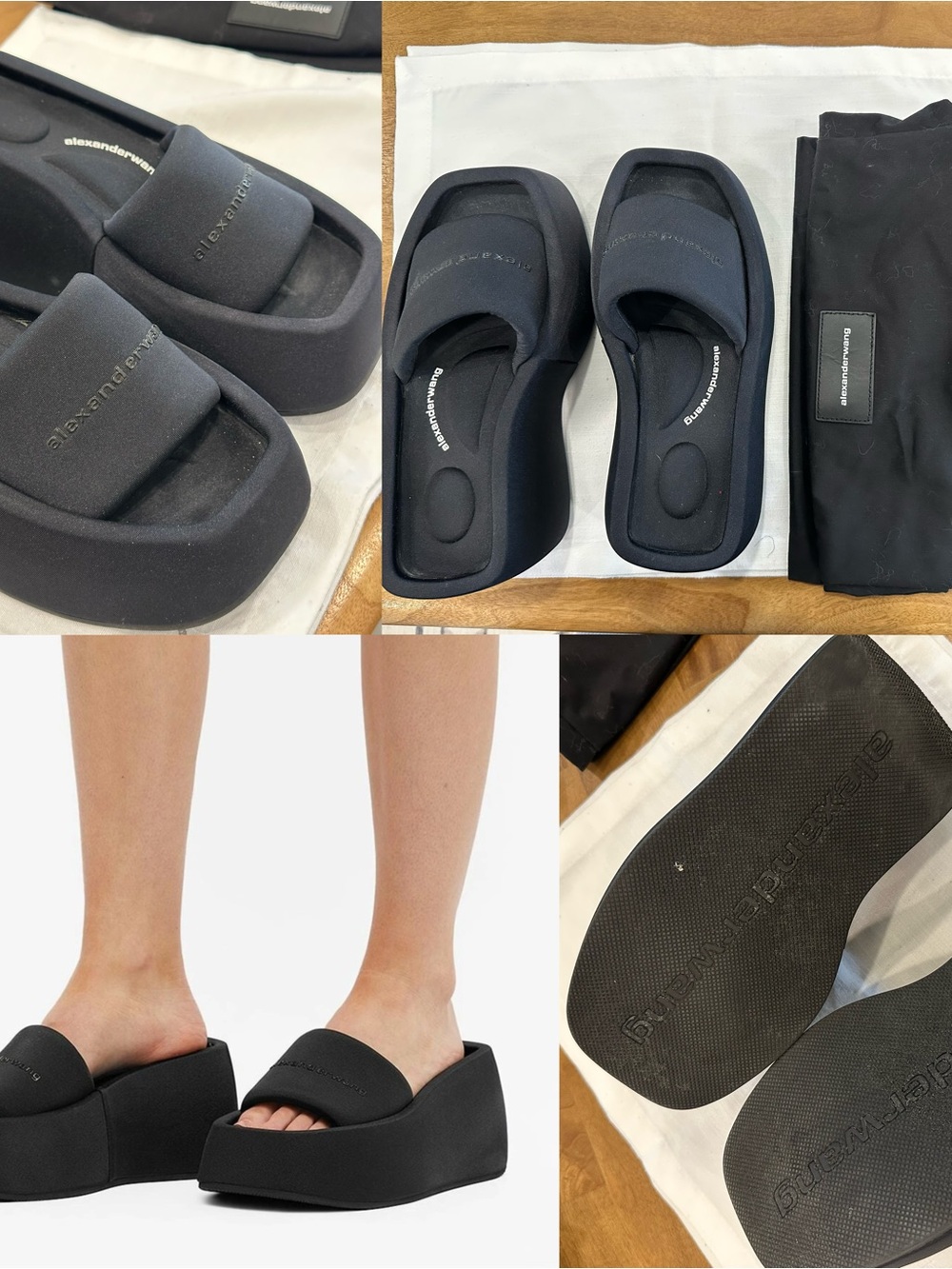 Alexander Wang - TAJI PLATFORM SLIDE SANDAL IN LYCRA